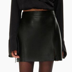 Aritzia Wilfred Patio Mini Skirt Vegan Leather Mini- size 0